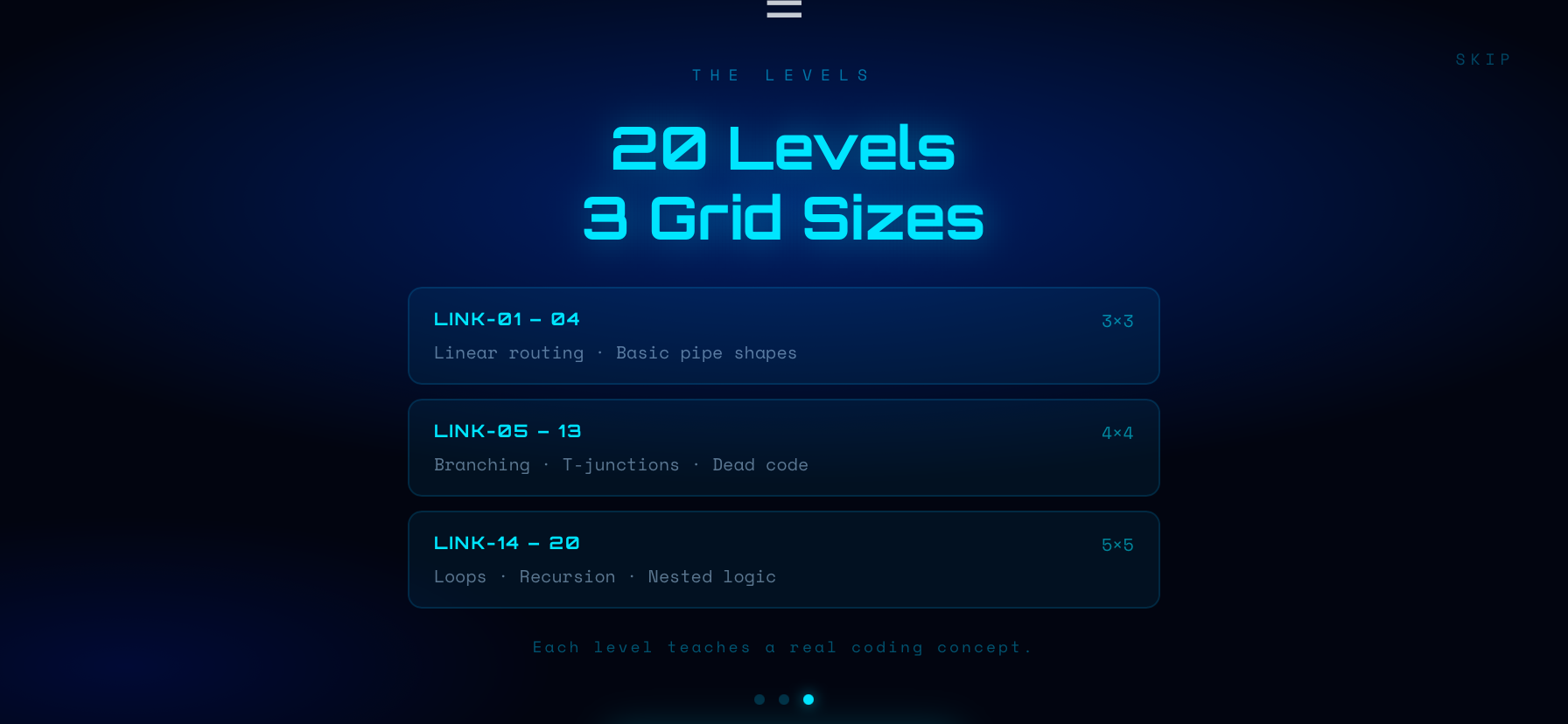 Venus — 20 levels, 3 grid sizes
